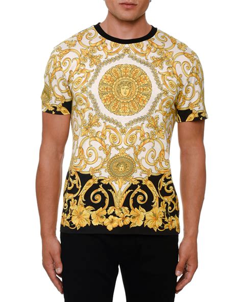 versace lace t shirt|Versace graphic t shirts.